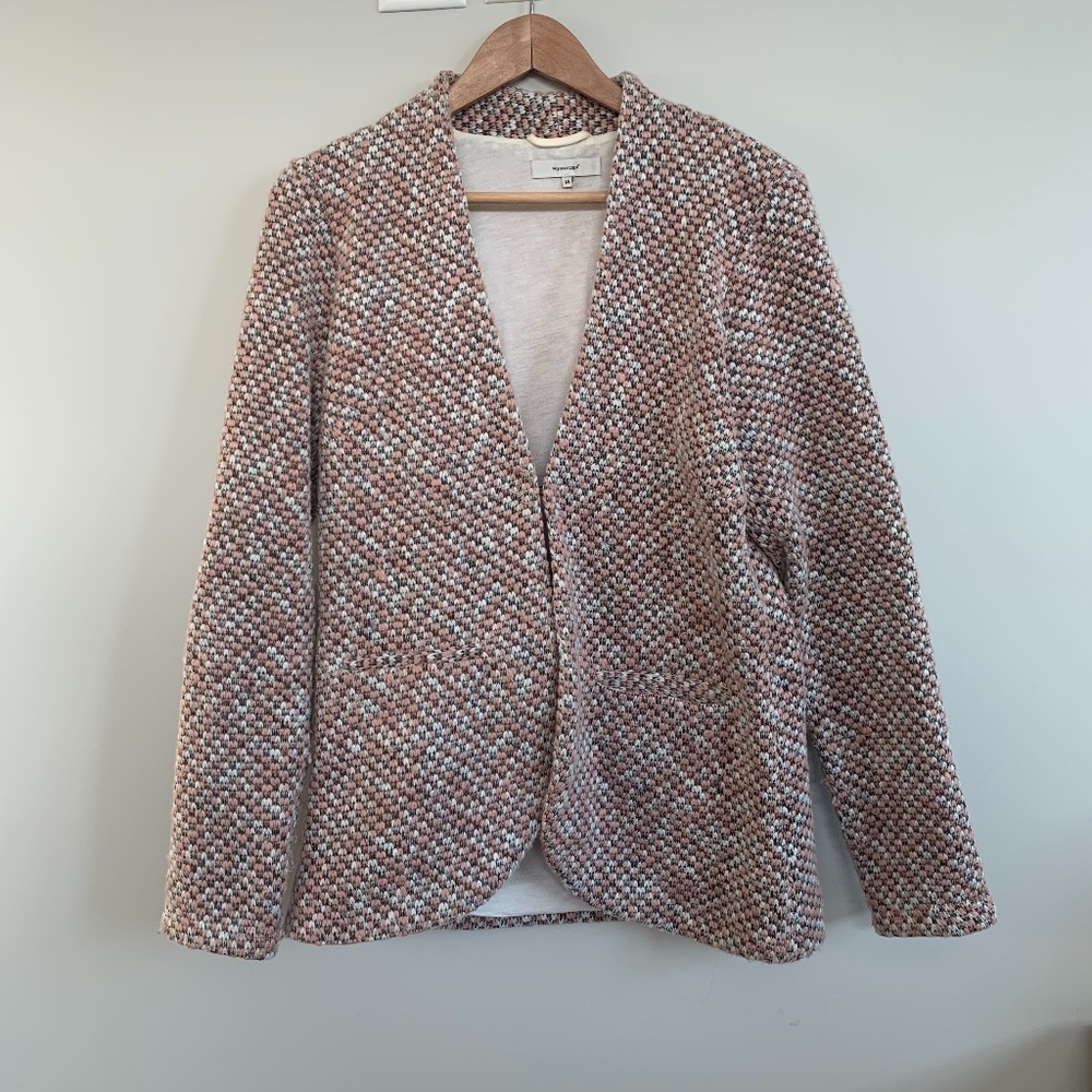 Pink, Grey and White poly/wool blend blazer - M